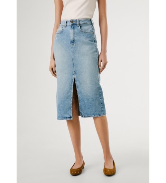Pepe Jeans Jupe midi bleue