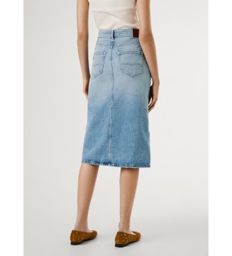 Pepe Jeans Jupe midi bleue