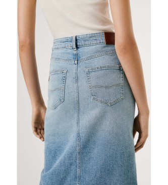 Pepe Jeans Jupe midi bleue