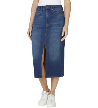 Pepe Jeans Falda Midi azul