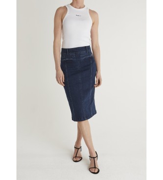 Pepe Jeans Blue Midi Skirt