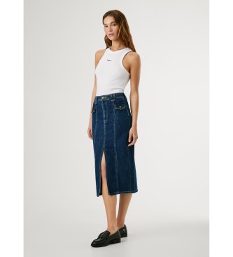 Pepe Jeans Archiv Midirock blau