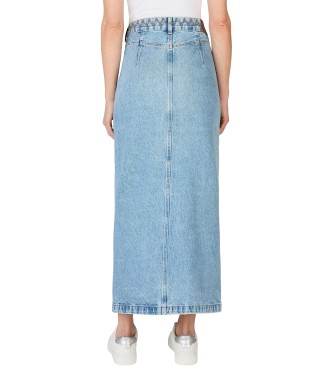 Pepe Jeans Jupe midi Uhw Embro bleu