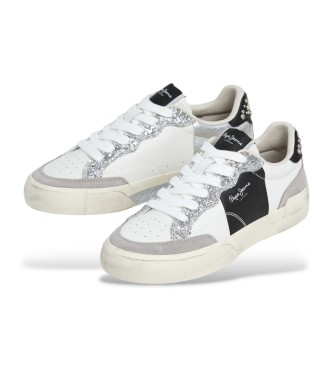 Pepe Jeans Skórzane sneakersy Milan Court w kolorze białym
