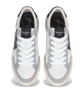 Pepe Jeans Skórzane sneakersy Milan Court w kolorze białym