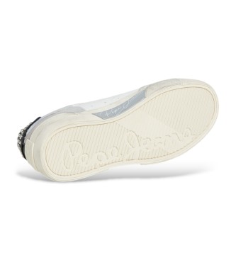 Pepe Jeans Skórzane sneakersy Milan Court w kolorze białym