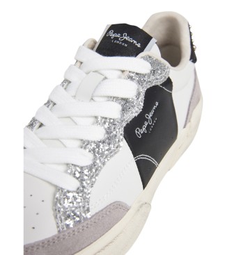 Pepe Jeans Skórzane sneakersy Milan Court w kolorze białym