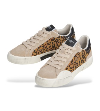 Pepe Jeans Sneakers in pelle beige Milan Fierce
