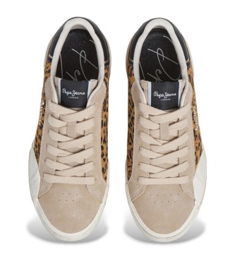 Pepe Jeans Sneakers in pelle beige Milan Fierce