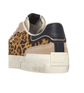 Pepe Jeans Sneakers in pelle beige Milan Fierce