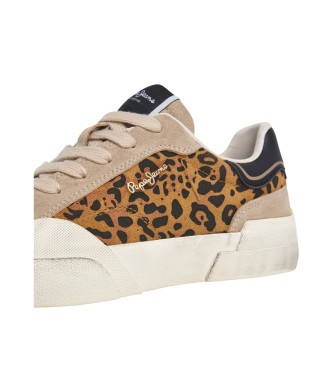 Pepe Jeans Sneakers in pelle beige Milan Fierce