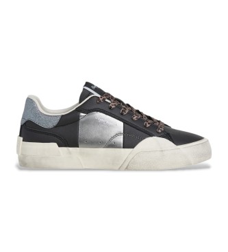 Pepe Jeans Skórzane sneakersy Milan Night czarne