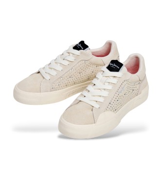 Pepe Jeans Milan Shine beige Lederschuhe