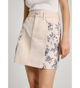 Pepe Jeans Falda Mini Hw Paisley blanco