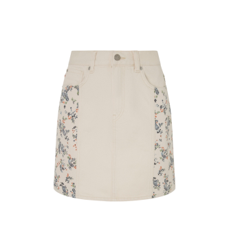 Pepe Jeans Falda Mini Hw Paisley blanco