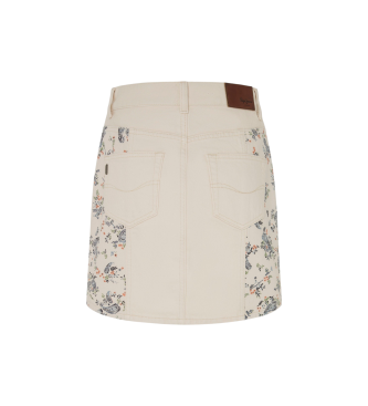 Pepe Jeans Hw Paisley Mini Skirt white