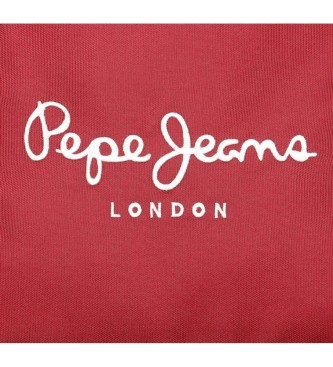 Pepe Jeans Mochila adaptable Pepe Jeans Clark 46cm dos compartimentos rojo