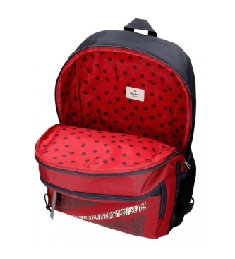 Pepe Jeans Pepe Jeans Clark 46cm adaptable backpack two compartments red