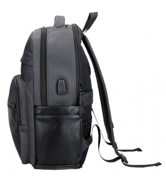 Pepe Jeans Adaptowalny plecak komputerowy Grays z dwiema przegrodami, czarny