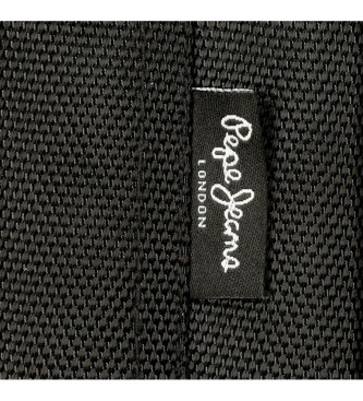 Pepe Jeans Horley prilagodljiv računalniški nahrbtnik z dvema predaloma črn