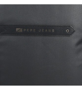 Pepe Jeans Mochila Adaptable Portaordenador y porta tablet Cardiff 15,6 dos compartimentos negro