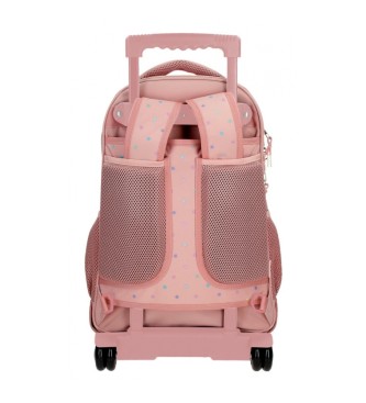 Pepe Jeans Carina 2R mochila com rodas rosa