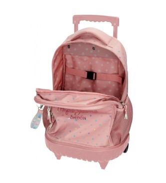 Pepe Jeans Carina 2R wheeled backpack pink