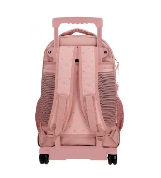 Pepe Jeans Carina 2R wheeled backpack pink