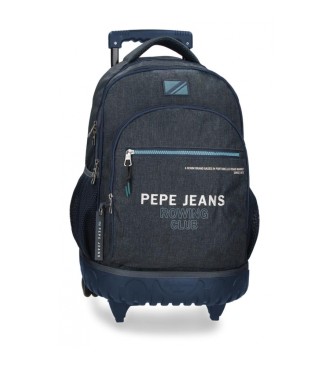 Pepe Jeans Pepe Jeans Edmon wheeled backpack navy blue