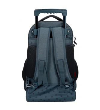 Pepe Jeans Kay 2R grey wheeled backpack