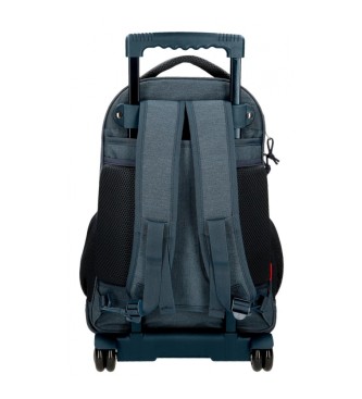 Pepe Jeans Kay 2R grey wheeled backpack