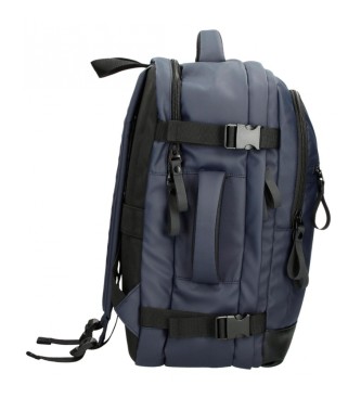 Pepe Jeans Pepe Jeans Hoxton navy adaptable travel backpack computer and tablet holder