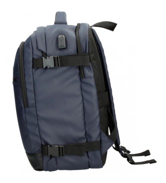 Pepe Jeans Pepe Jeans Hoxton navy adaptable travel backpack computer and tablet holder