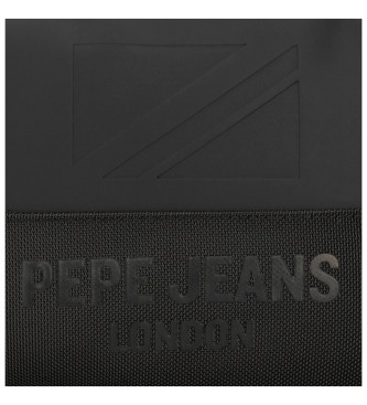 Pepe Jeans Bromley computer travel backpack with two compartments black