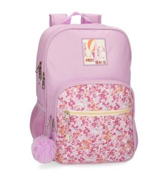 Pepe Jeans Sandra mochila escolar dois compartimentos 40 cm cor-de-rosa
