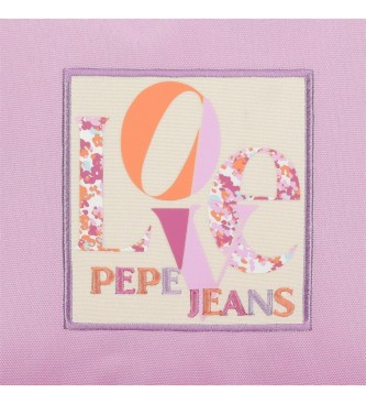 Pepe Jeans Sandra schoolrugzak twee vakken 40 cm roze