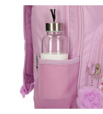 Pepe Jeans Sandra mochila escolar dois compartimentos 40 cm adaptvel a trolley cor-de-rosa