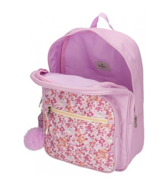 Pepe Jeans Sandra school backpack two compartments 40 cm with pink trolley