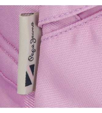 Pepe Jeans Sandra mochila escolar dois compartimentos 40 cm com trolley cor-de-rosa