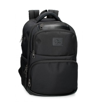 Pepe Jeans Sander laptop backpack two compartments black