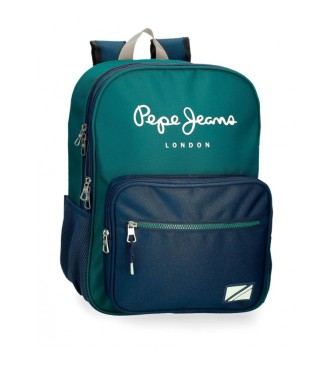 Pepe Jeans Pepe Jeans Ben 40 cm backpack two compartments adaptable to trolley green