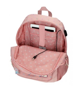 Pepe Jeans Pepe Jeans Carina Double Zipper Backpack pink