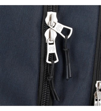 Pepe Jeans Cromwell 44 cm nahrbtnik z nastavljivim vozičkom črn