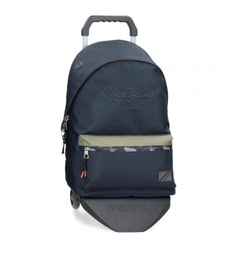 Pepe Jeans Plecak Cromwell 44 cm z wózkiem w kolorze czarnym