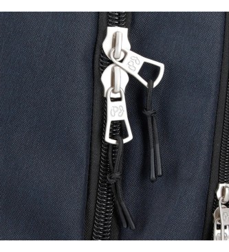 Pepe Jeans Cromwell nahrbtnik z dvema predaloma 45 cm prilagodljiv za voziček črn