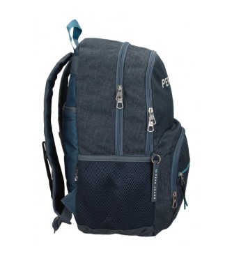 Pepe Jeans Pepe Jeans Edmon backpack two compartments navy blue