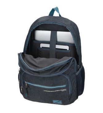 Pepe Jeans Pepe Jeans Edmon backpack two compartments adaptable to navy blue trolley