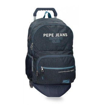 Pepe Jeans Edmon two compartment backpack with marine trolley
