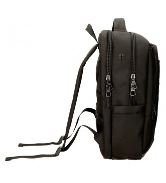 Pepe Jeans Leighton adaptable backpack two compartments black
