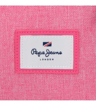 Pepe Jeans Pepe Jeans Luna nahrbtnik z dvojno zadrgo roza -32x44x22cm